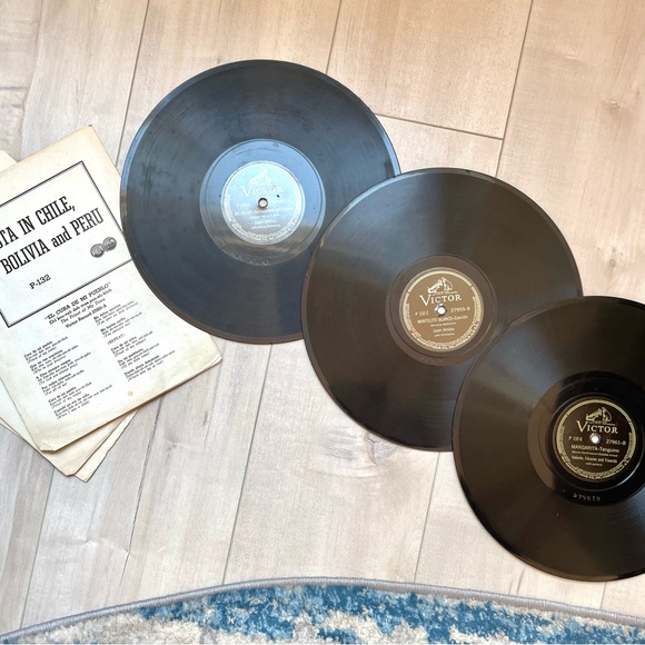 Vintage Fiesta in Chile, Bolivia, Peru Victor Records Set of 3 - Picture 3 of 6